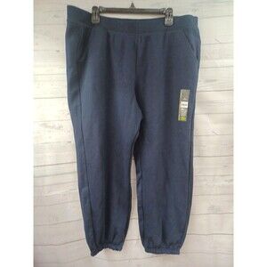 Athletic Works Yoga Sweat Pants Men Sz XL 16-18 Fleece Navyblue